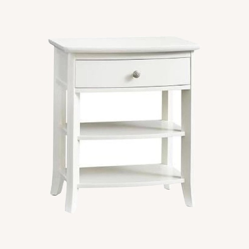 Used Pottery Barn Chloe Nightstand in White for sale on AptDeco