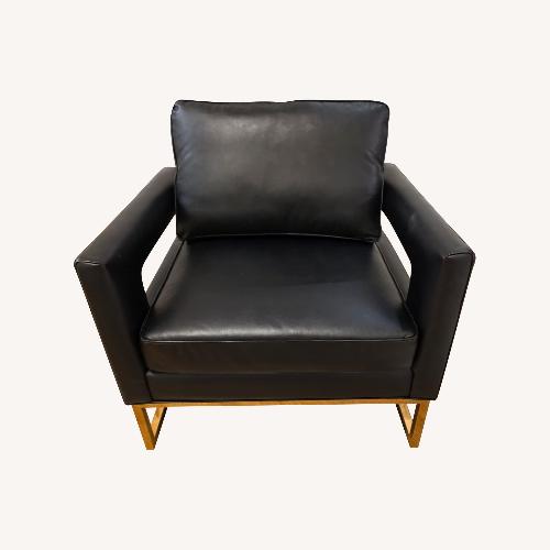 IKEA Vegan Leather Black Chair Lux collectible - AptDeco