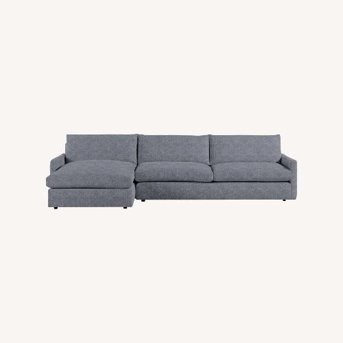 Used Arhaus Kipton Light Grey 2-Piece and Ottoman for sale on AptDeco
