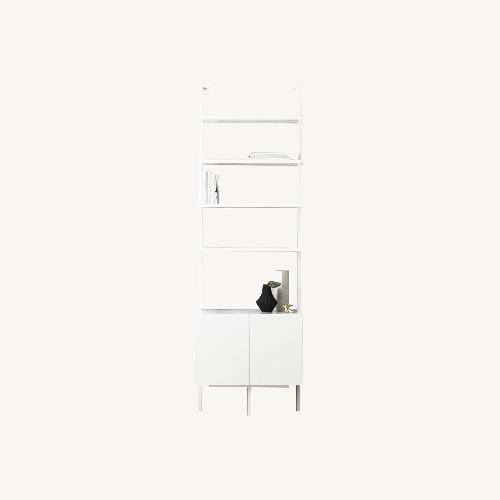 Used CB2 White Storage Bookshelf for sale on AptDeco