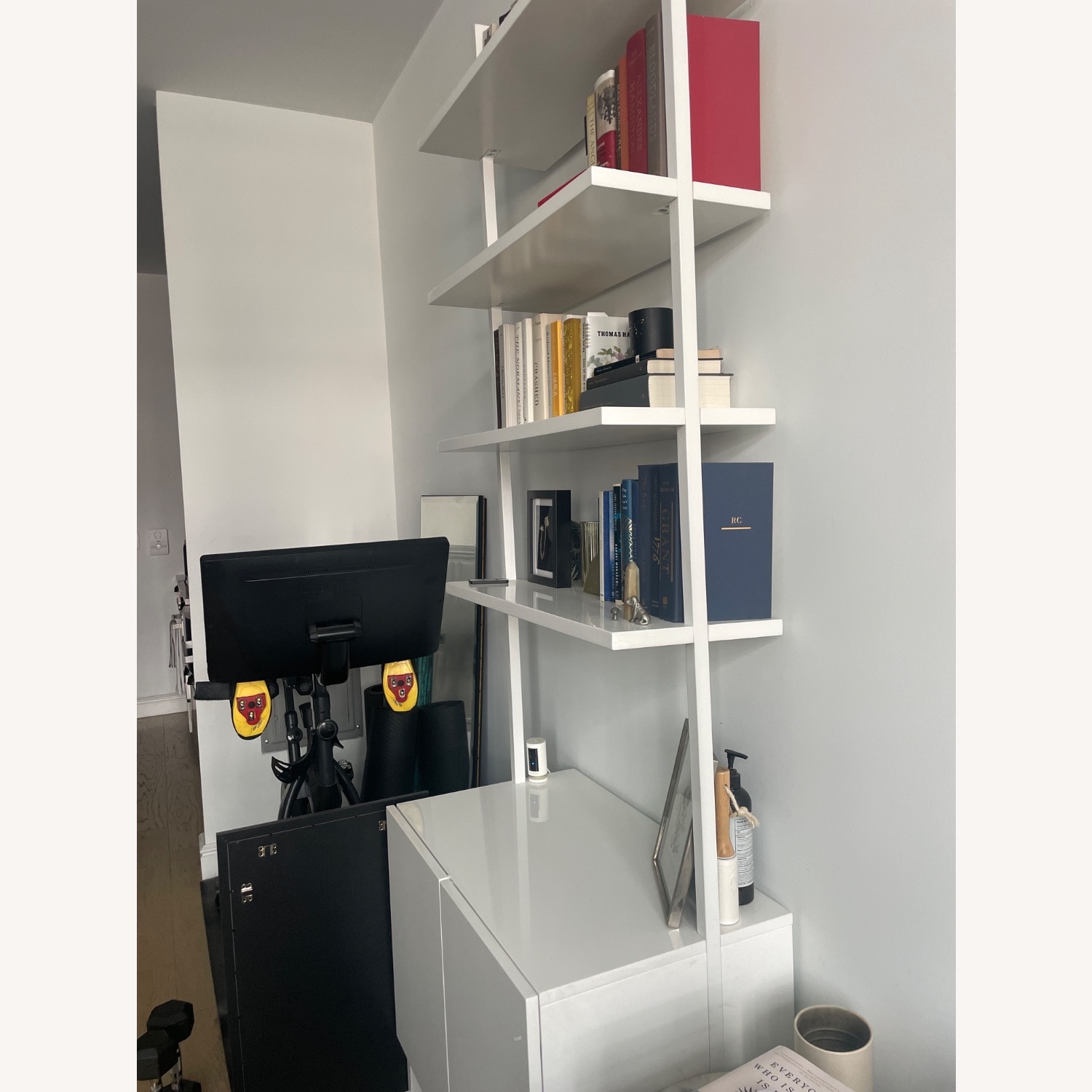 CB2 White Storage Bookshelf - image-2