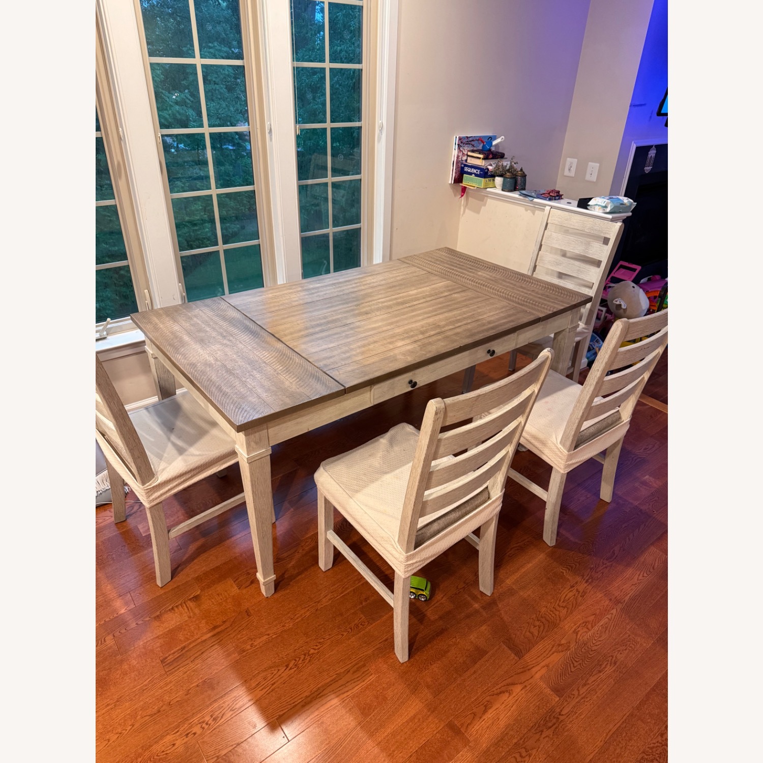 Dining Table with Built-in storage and 4 Chairs - image-1