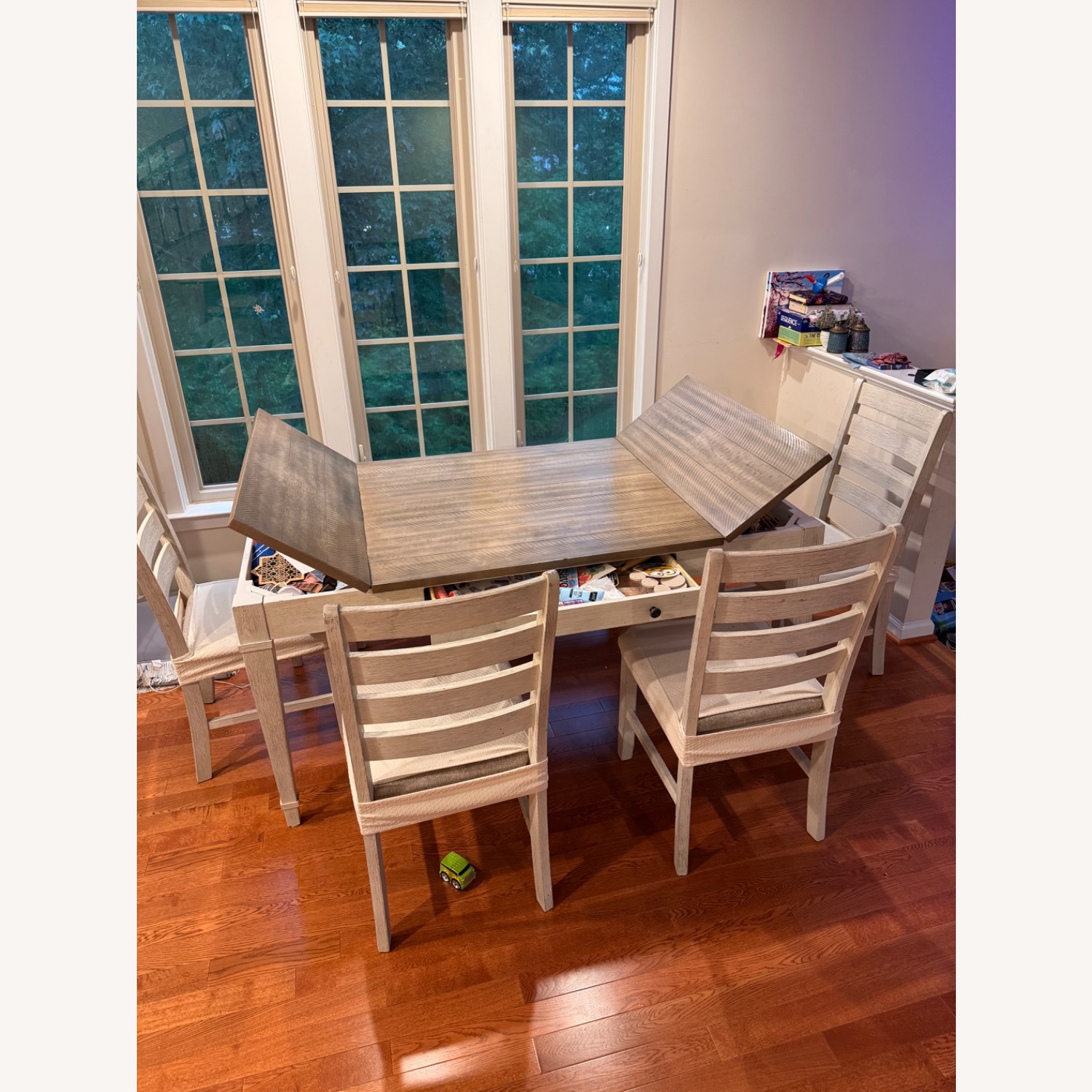 Dining Table with Built-in storage and 4 Chairs - image-3