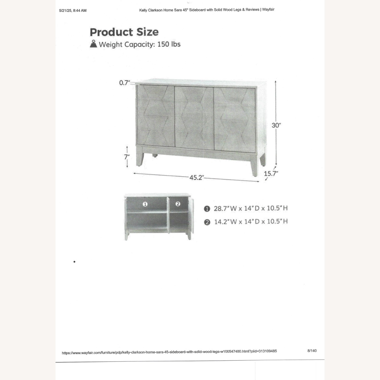 Kelly Clarkson Home 45" Sideboard - image-3