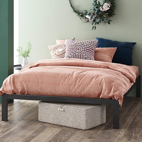 Used Black Wooden Slats Bedframe for sale on AptDeco