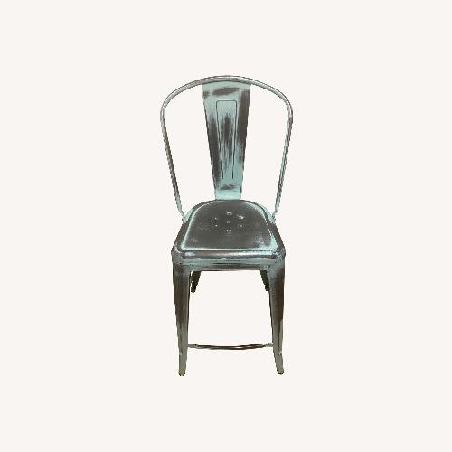 Used  Furmax Bistro Chairs in Antiqued Turquoise for sale on AptDeco