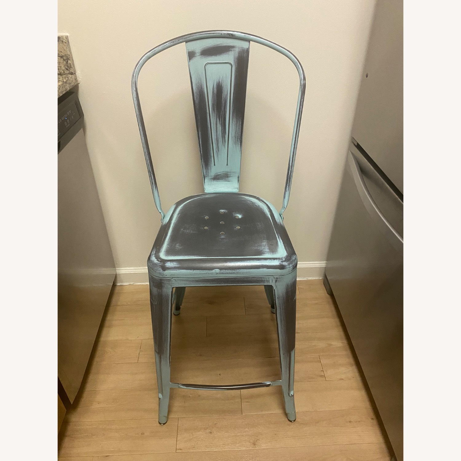  Furmax Bistro Chairs in Antiqued Turquoise - image-1