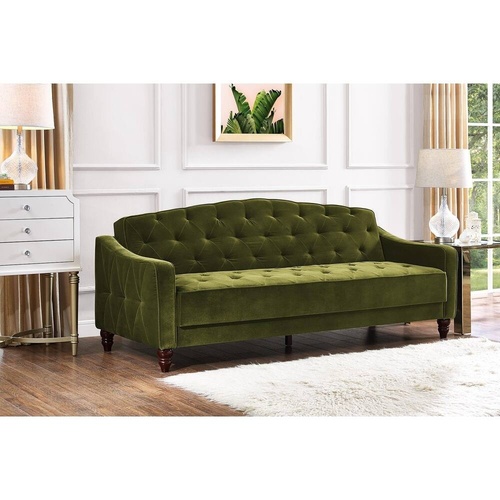 Used Velvet Green Sleeper Sofa for sale on AptDeco