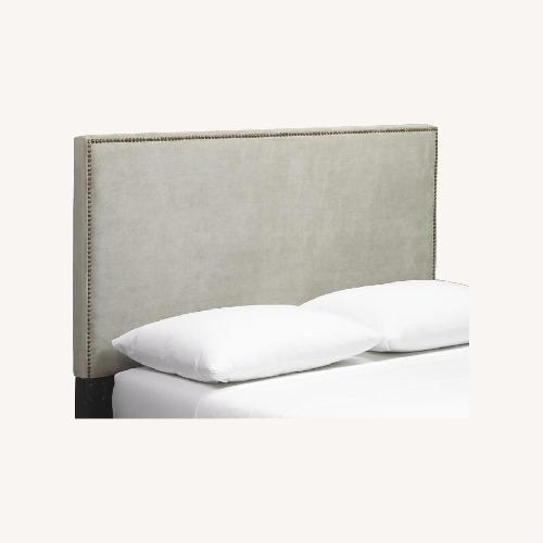 Used West Elm Queen Size Nailhead Upholstered Headboard for sale on AptDeco