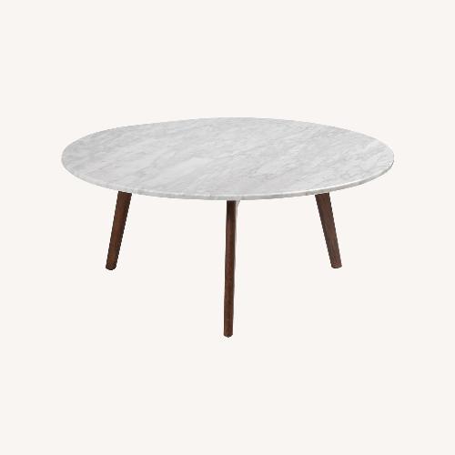 Used Mara 31.5" Marble Coffee Table - Walnut for sale on AptDeco