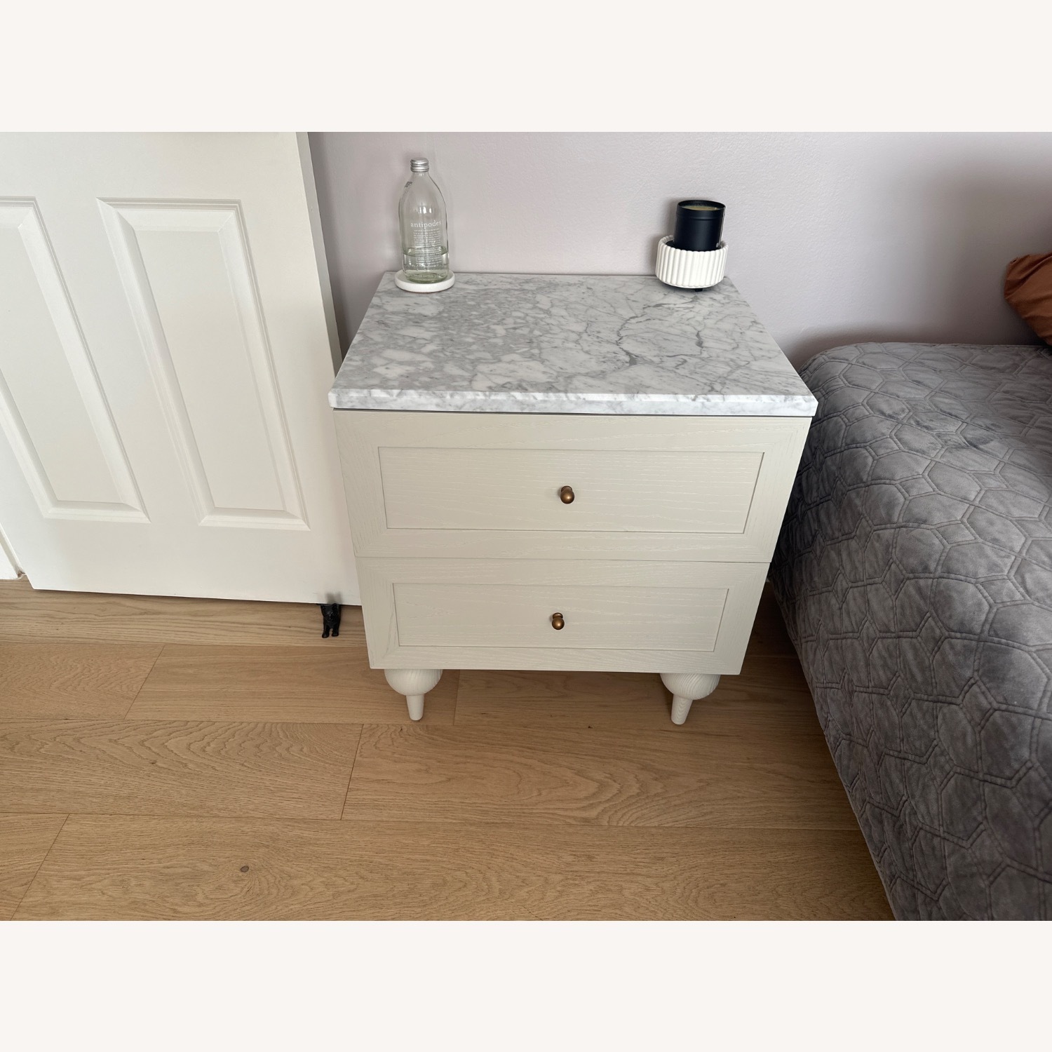 Anthropologie Fern Marble Nightstand - AptDeco