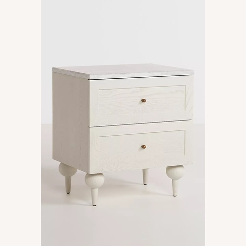 Used Anthropologie Fern Marble Nightstand for sale on AptDeco