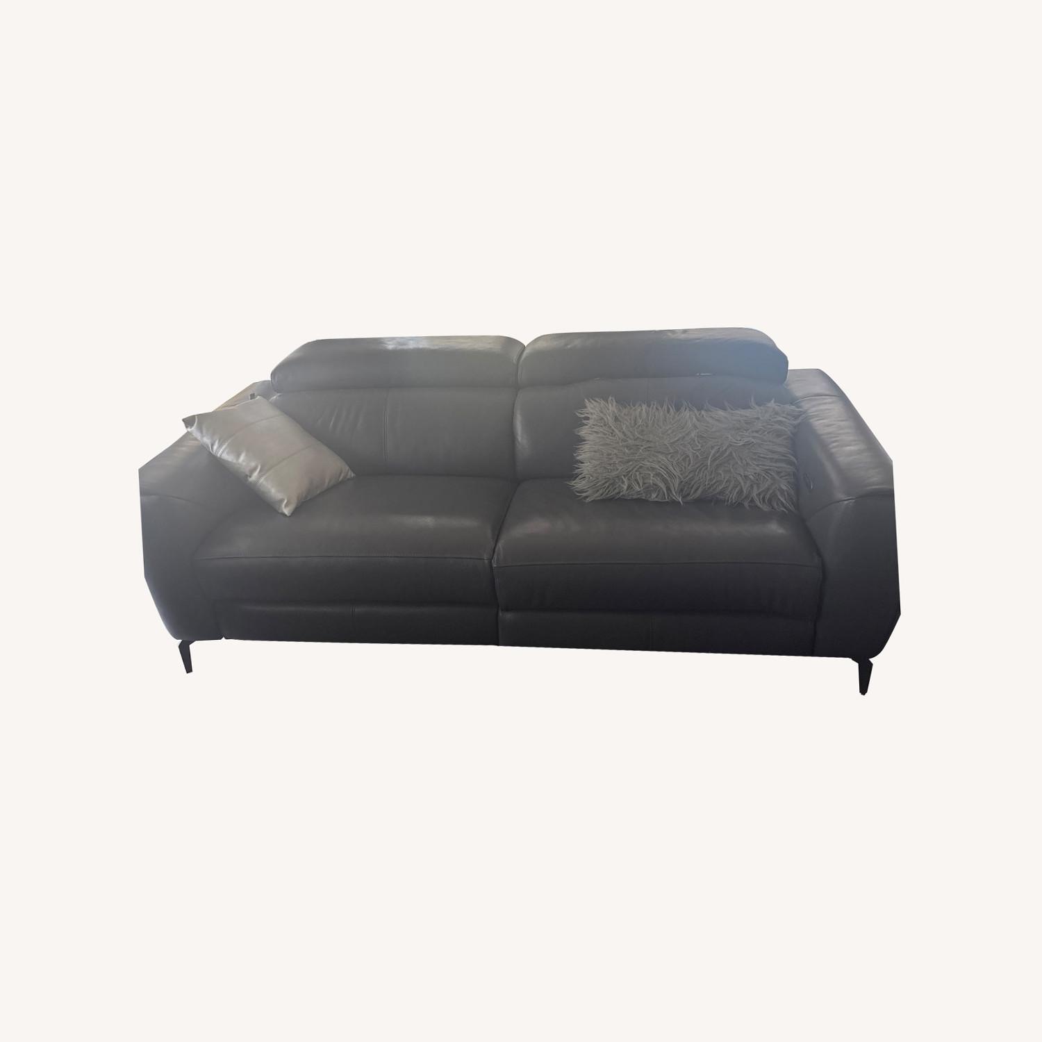 Genuine Italian Leather 2 Sofa Set - image-0