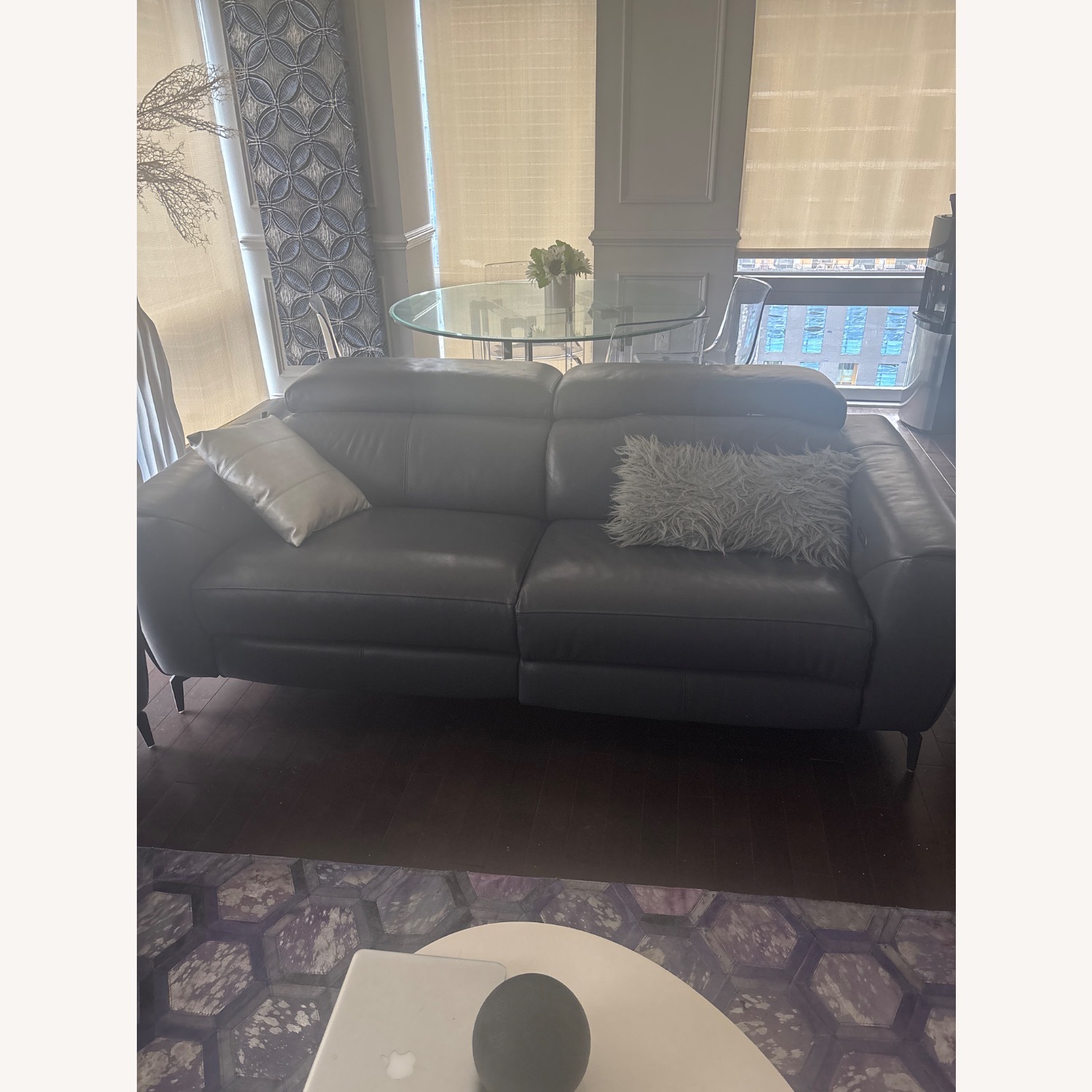 Genuine Italian Leather 2 Sofa Set - image-3