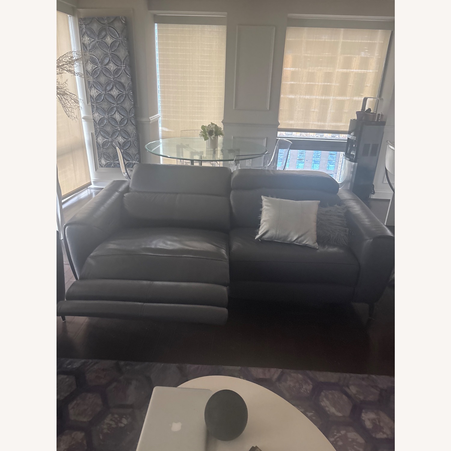 Genuine Italian Leather 2 Sofa Set - image-6