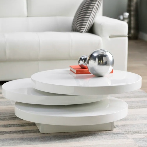 Used Retro Style White Coffee Table  for sale on AptDeco