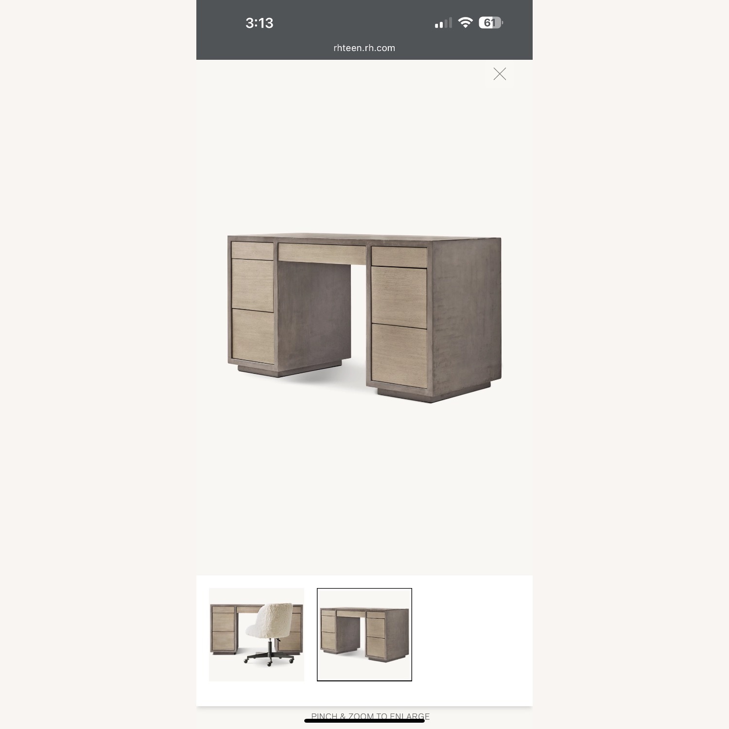 Restoration Hardware Hollis Storage Desk - image-15