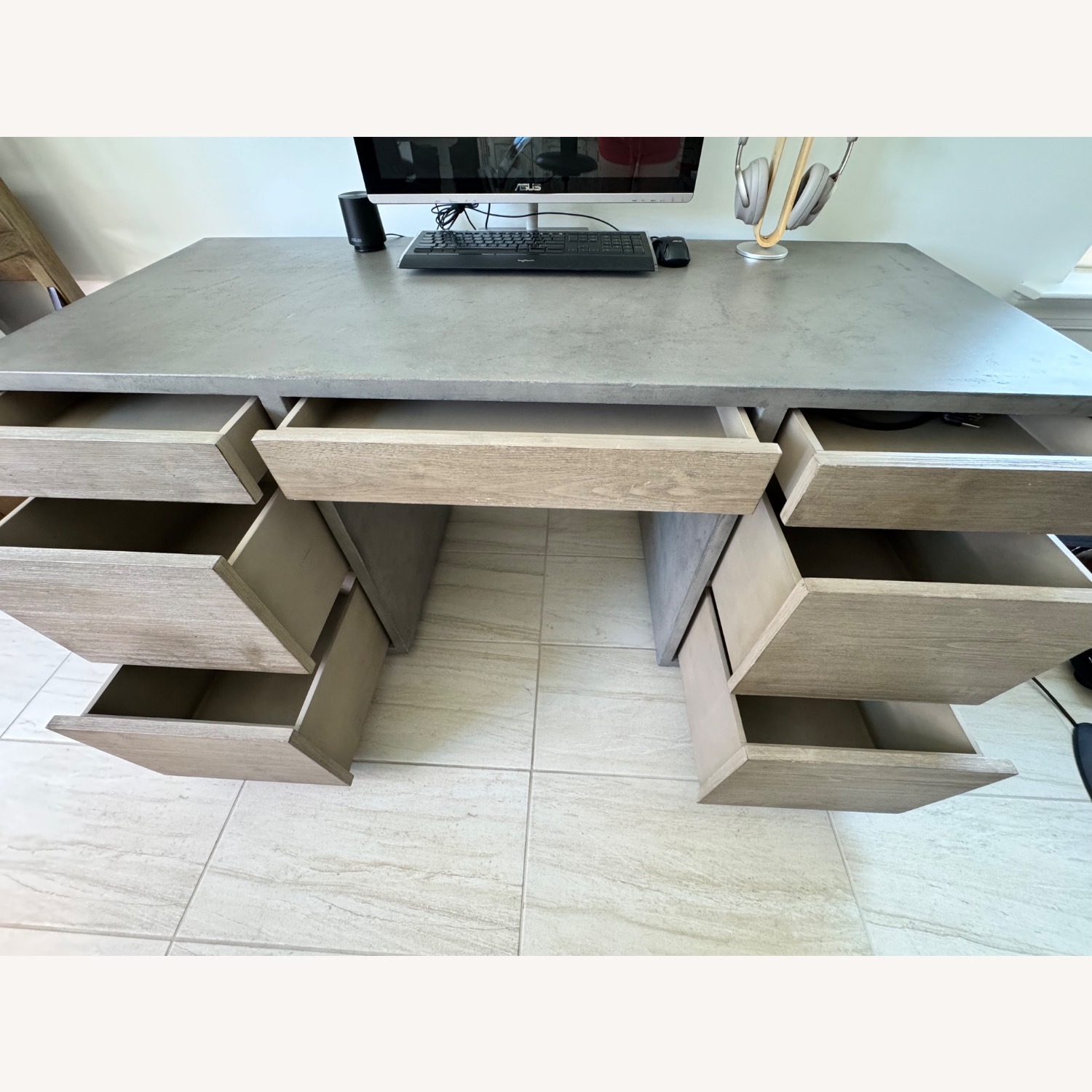 Restoration Hardware Hollis Storage Desk - image-5