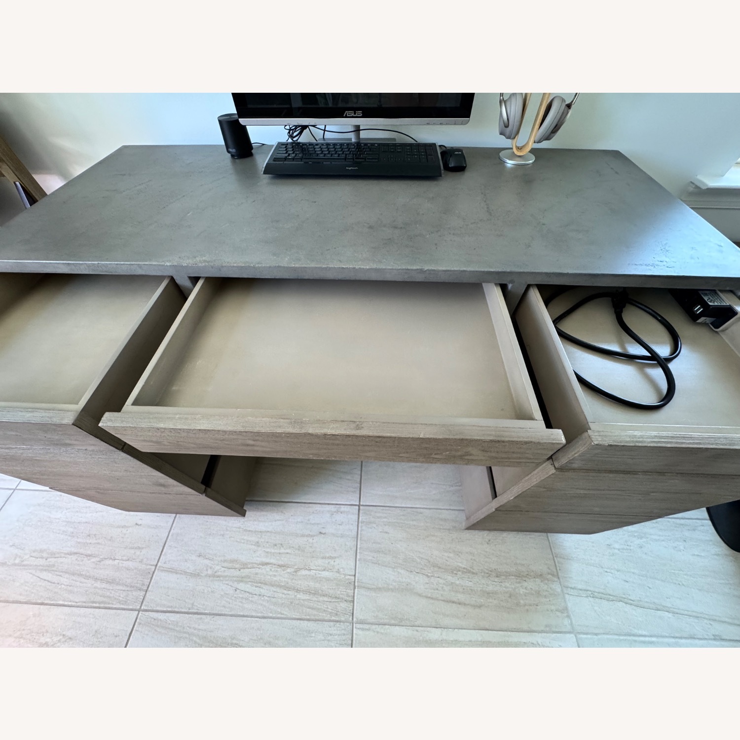 Restoration Hardware Hollis Storage Desk - image-9