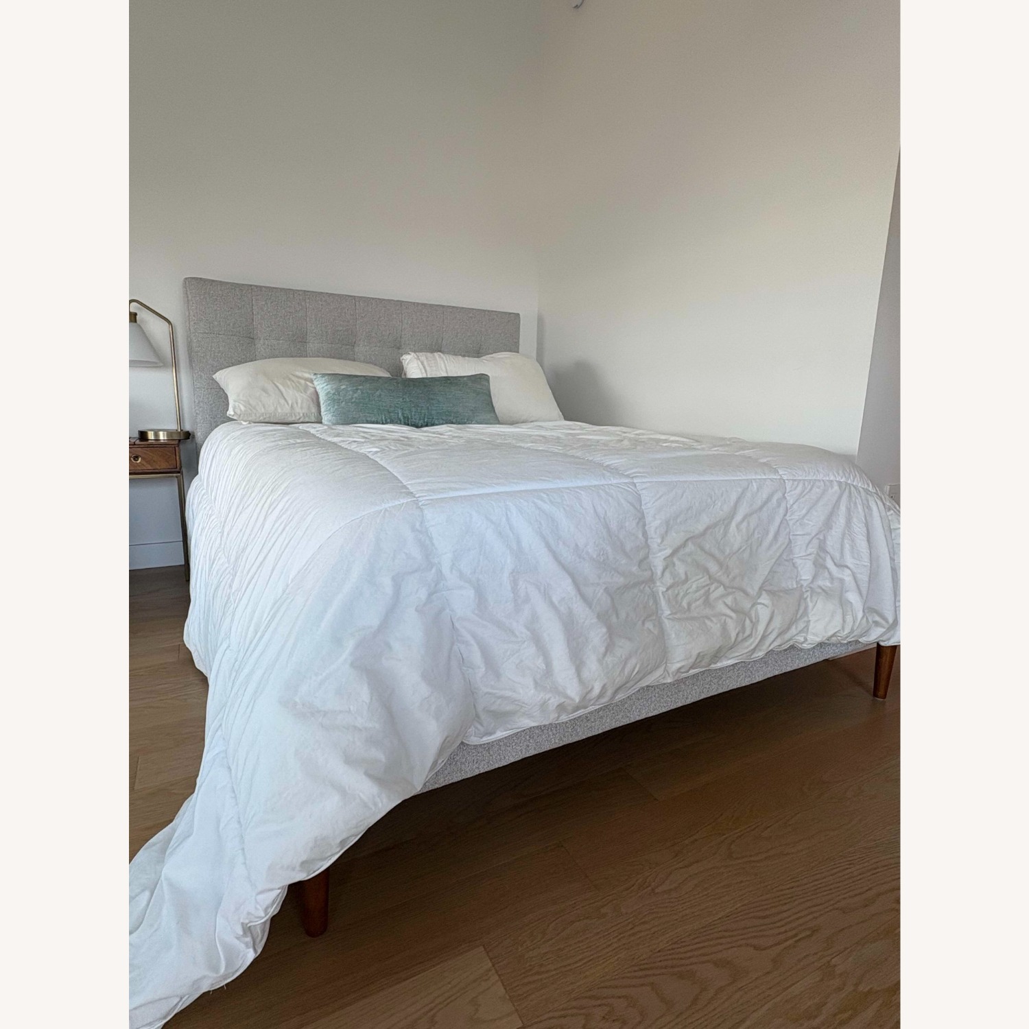 West Elm Gray Emmett Tufted Full Bed  - image-6