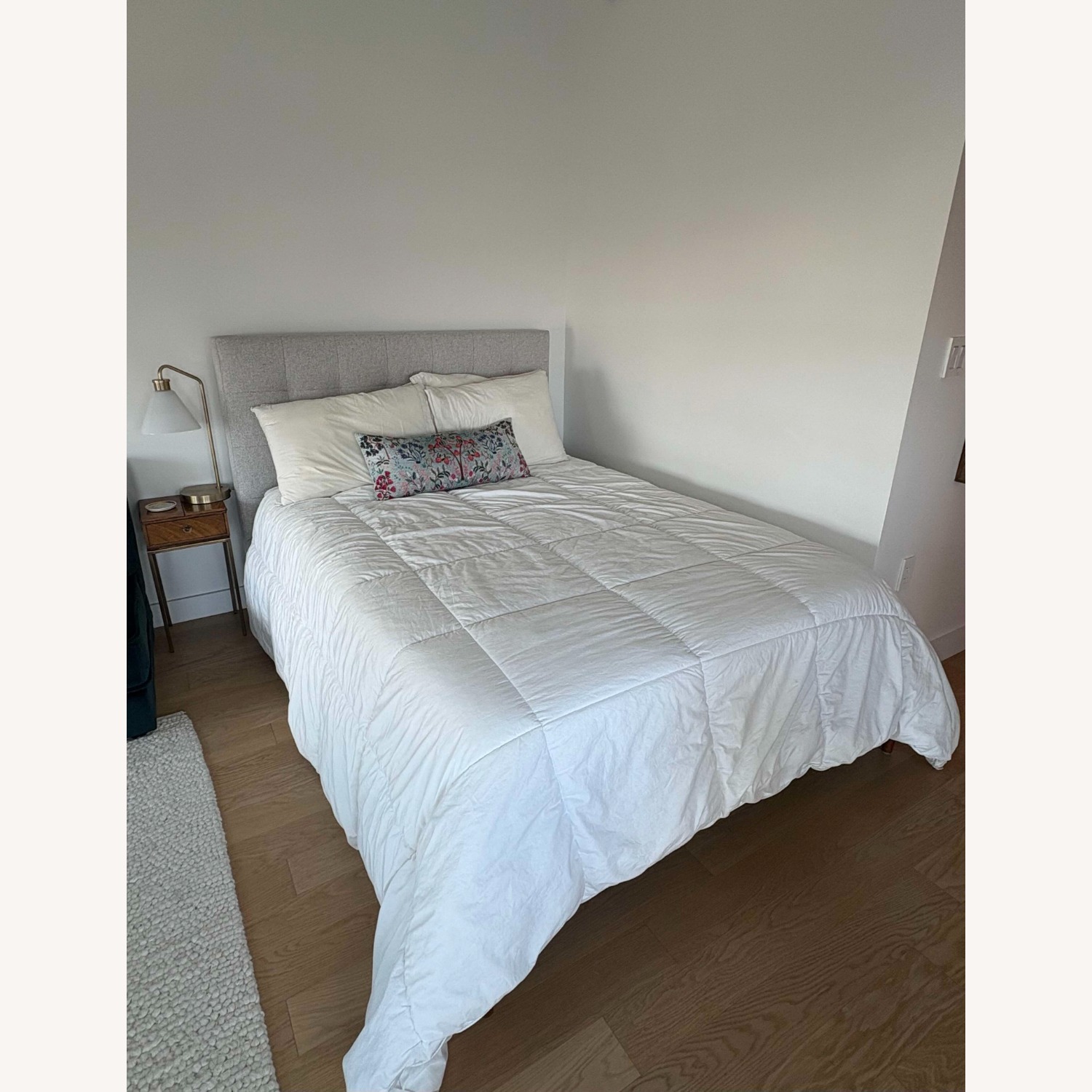 West Elm Gray Emmett Tufted Full Bed  - image-1