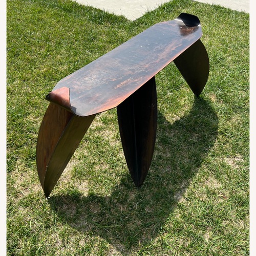 Used Custom Copper Foyer Table for sale on AptDeco