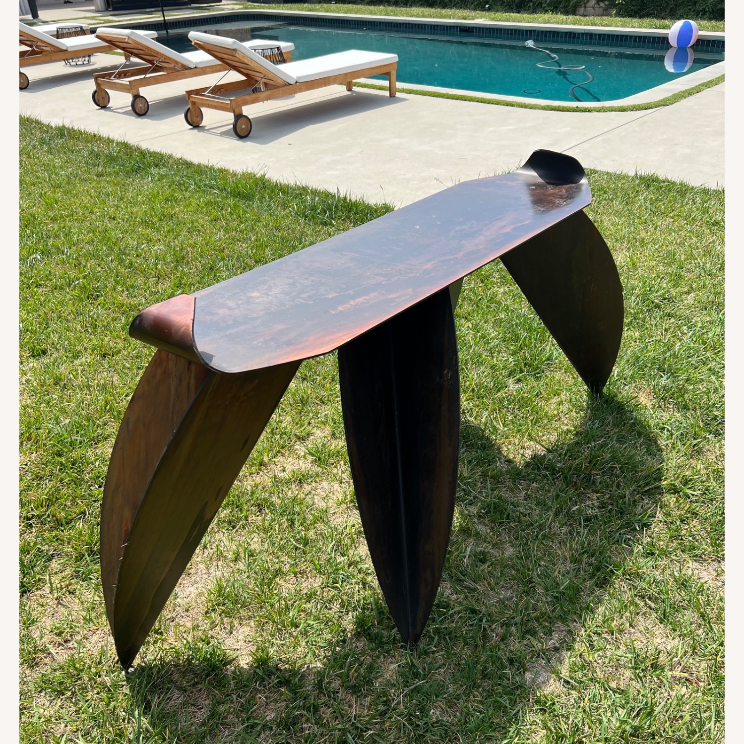 Custom Copper Foyer Table - image-4