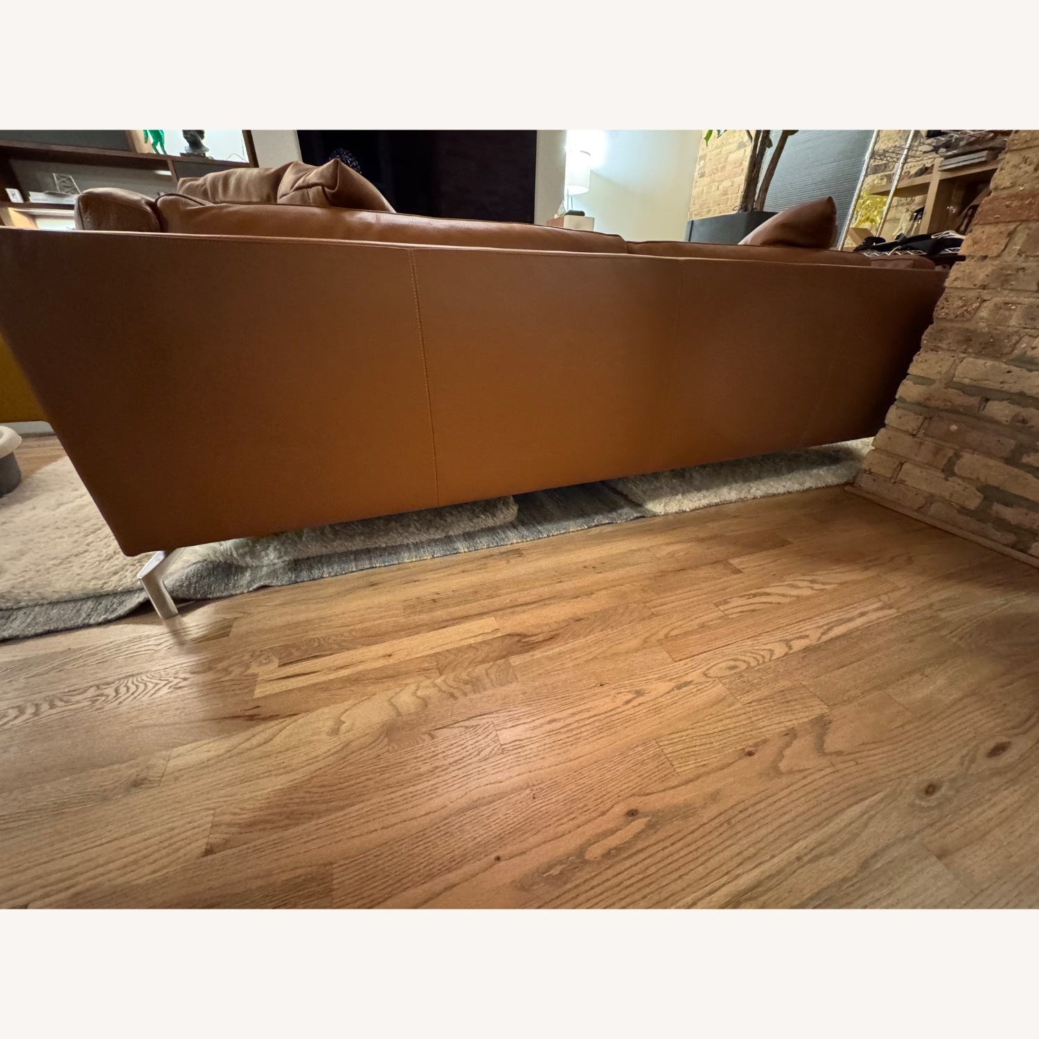 92" Como Sofa & Ottoman in Canyon Leather - image-2