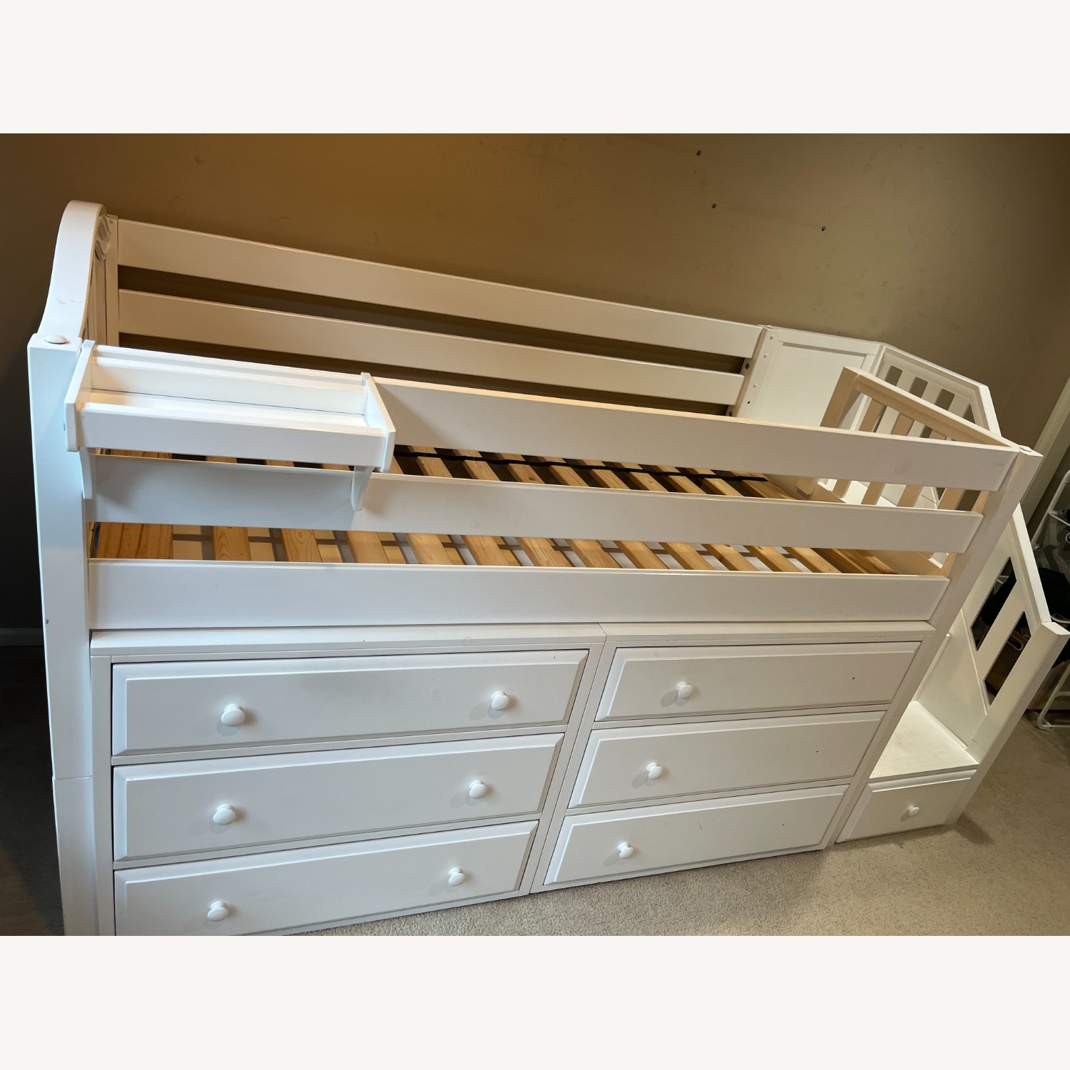 Maxtrix Twin Low Loft Bed with Stairs with Storage - image-2