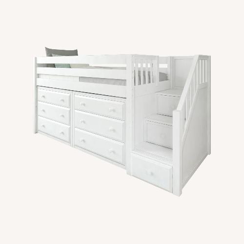 Used Maxtrix Twin Low Loft Bed with Stairs with Storage for sale on AptDeco