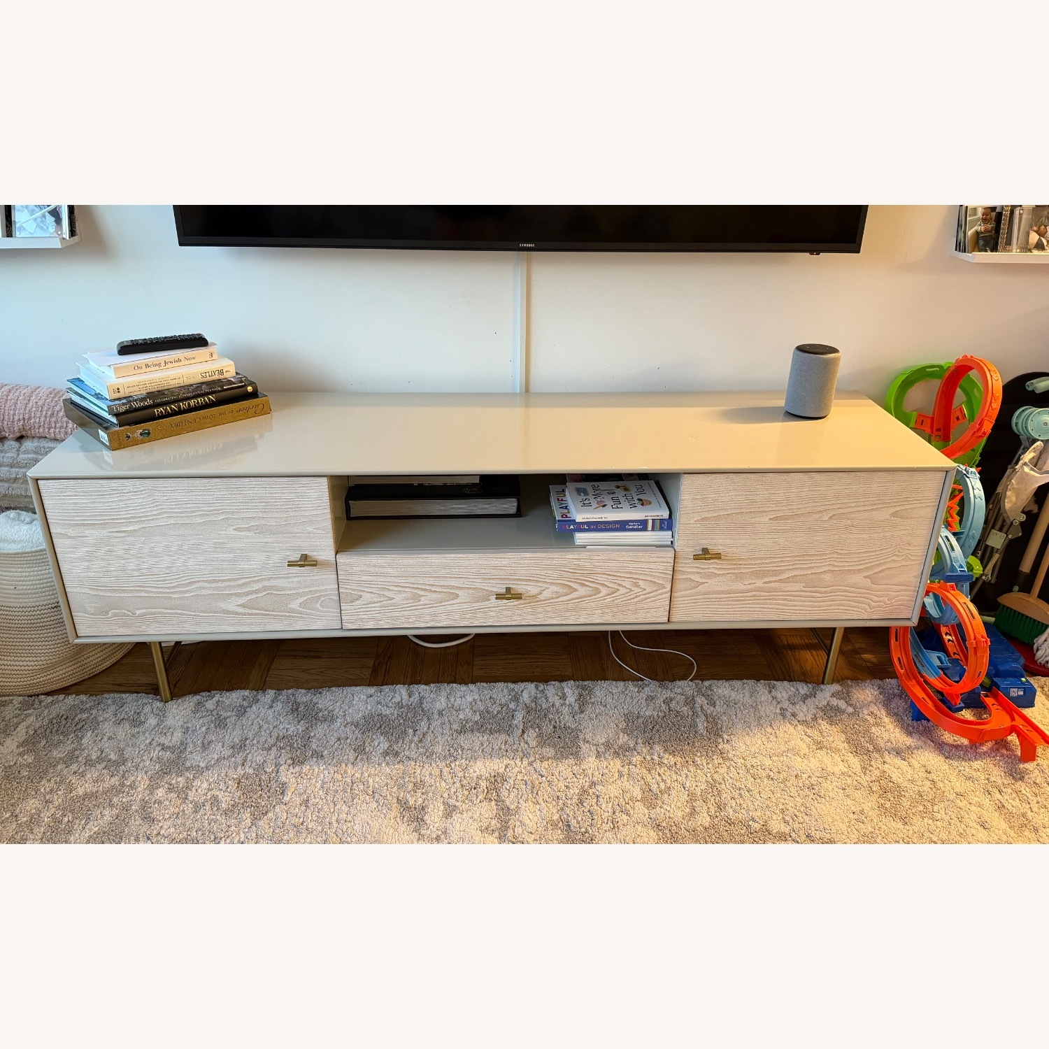 West Elm Modernist Wood & Lacquer Media Console - image-5