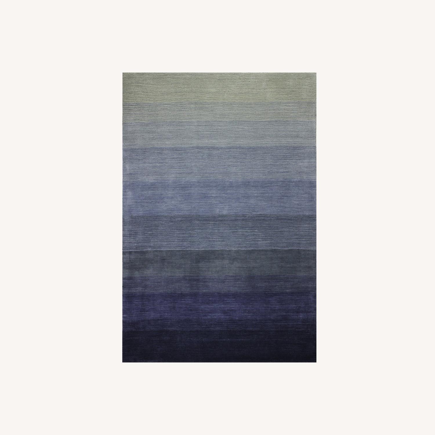 Bashian 100% Wool Blue Gradient Area Rug - image-0