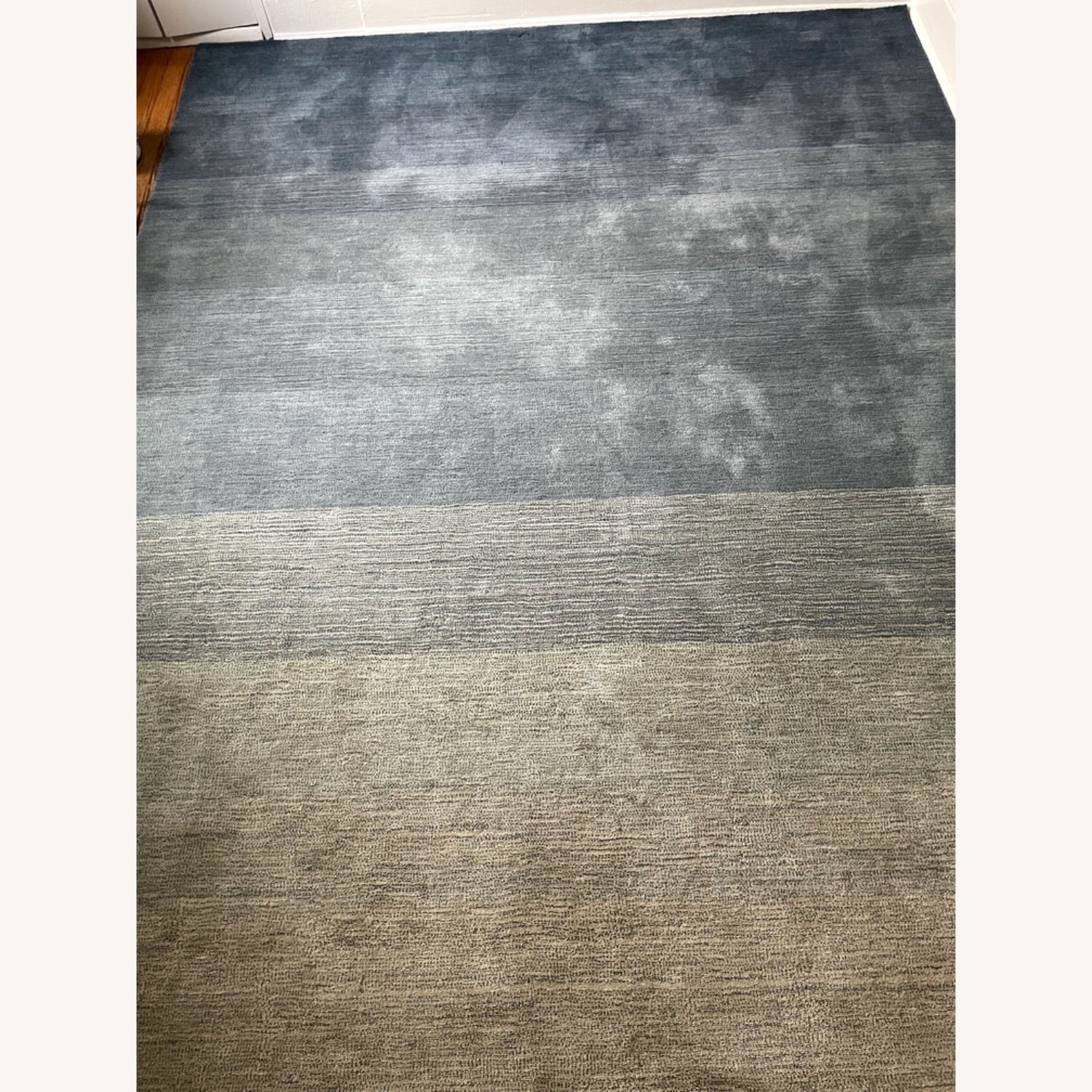 Bashian 100% Wool Blue Gradient Area Rug - image-4