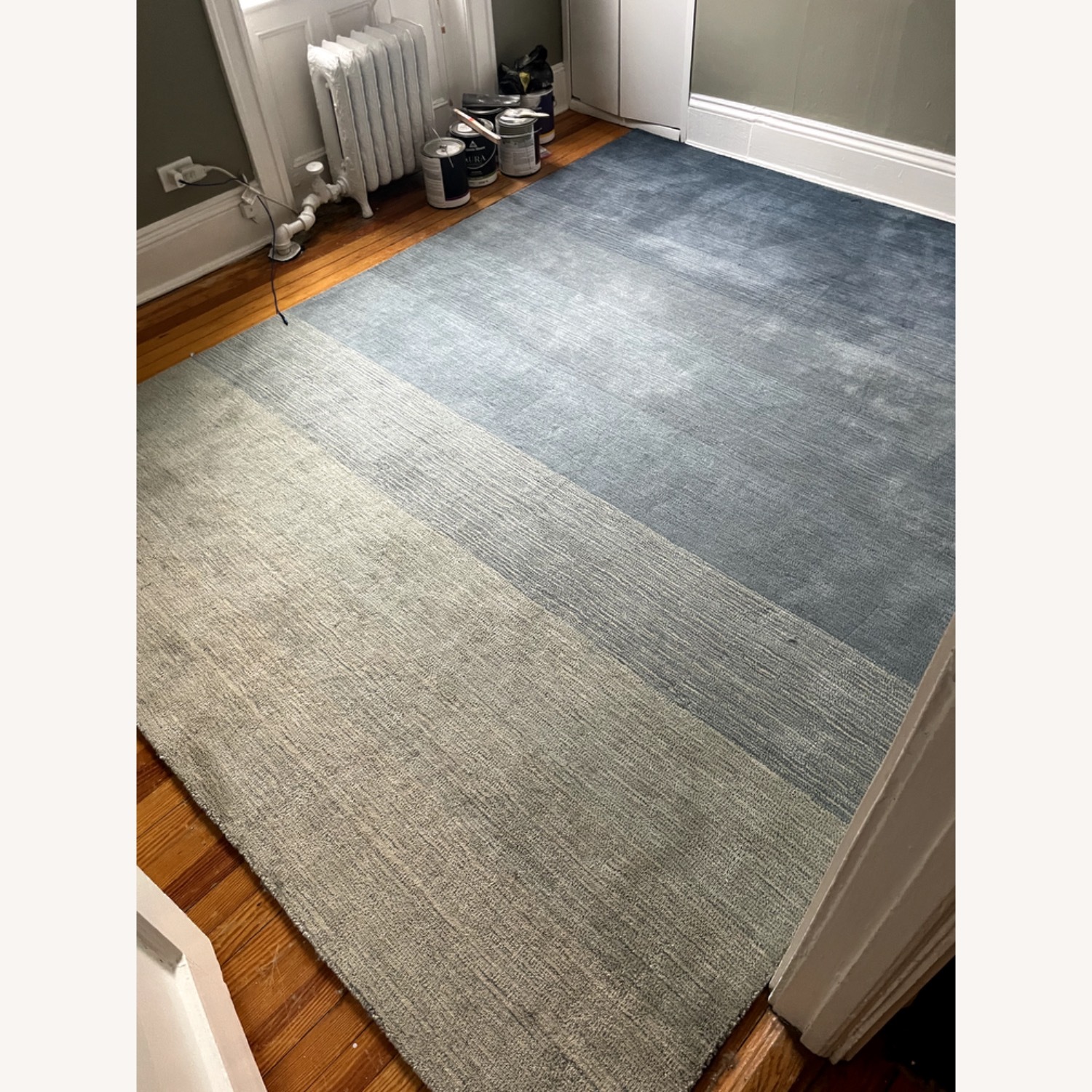 Bashian 100% Wool Blue Gradient Area Rug - image-3