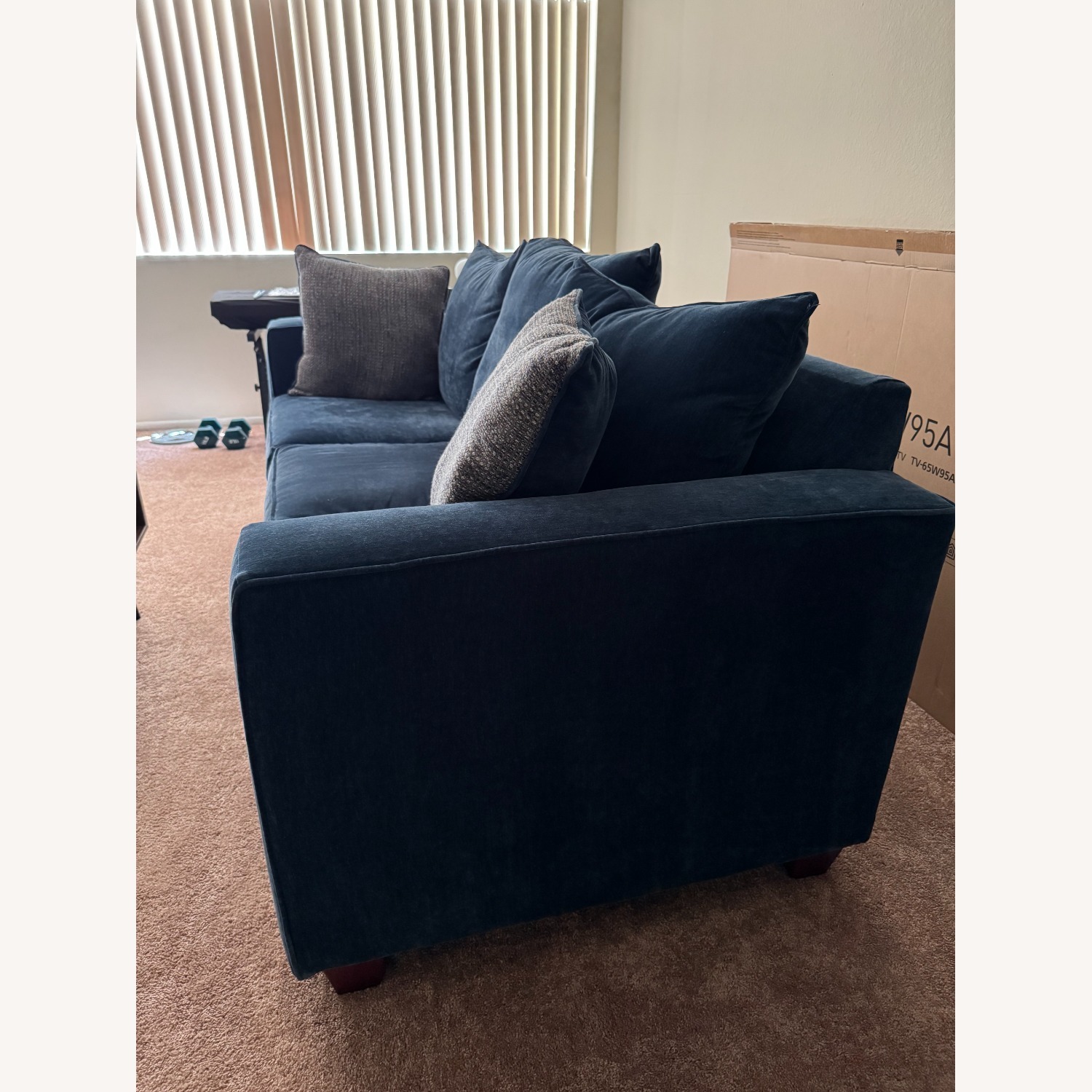 Bob's Discount Furniture Abbie Navy 82'' Sofa - image-2