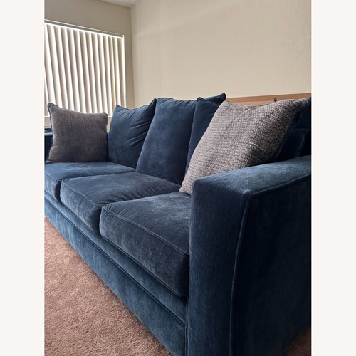 Used Bob's Discount Furniture Abbie Navy 82'' Sofa for sale on AptDeco