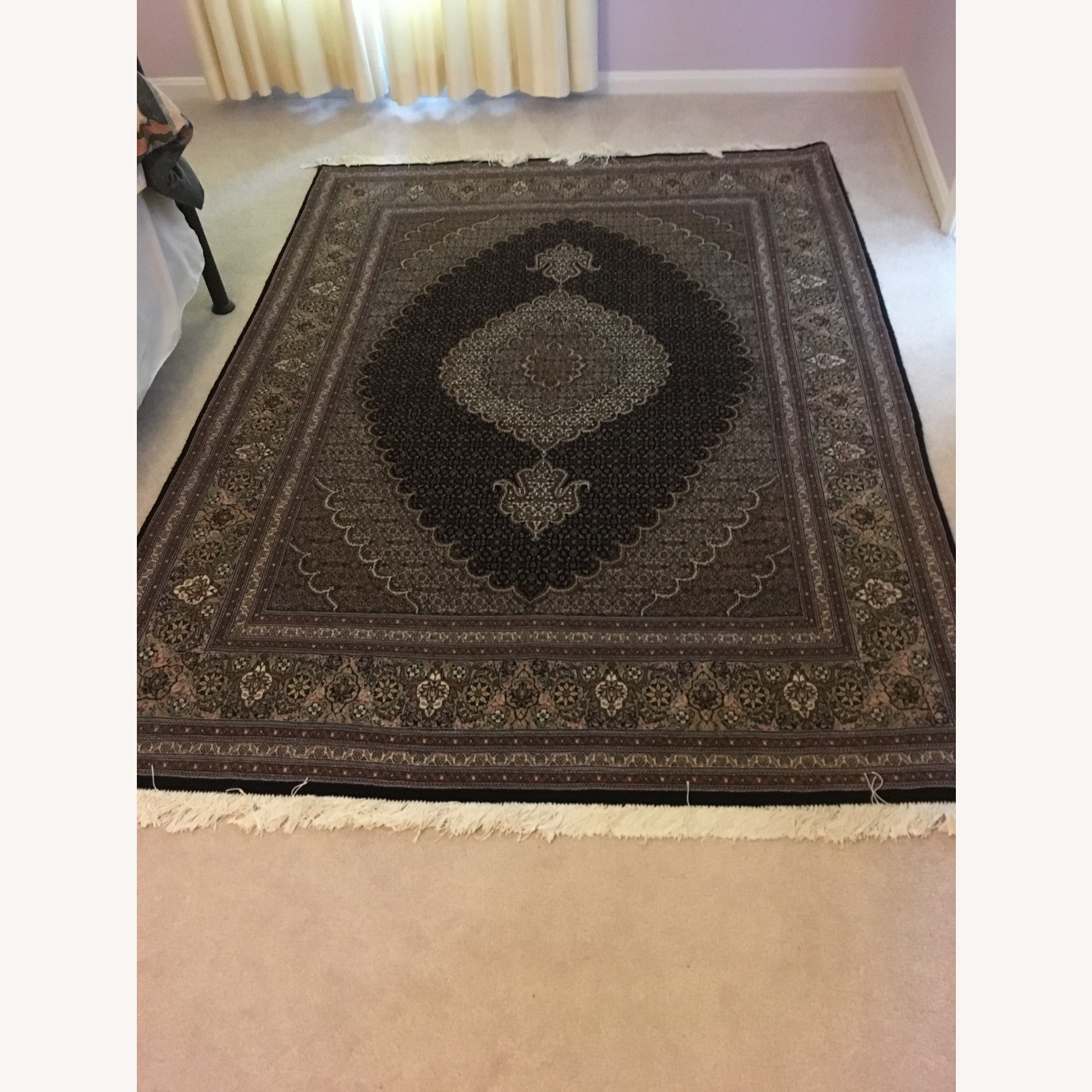 Handmade Tabriz Fish Design Persian Rug - image-0