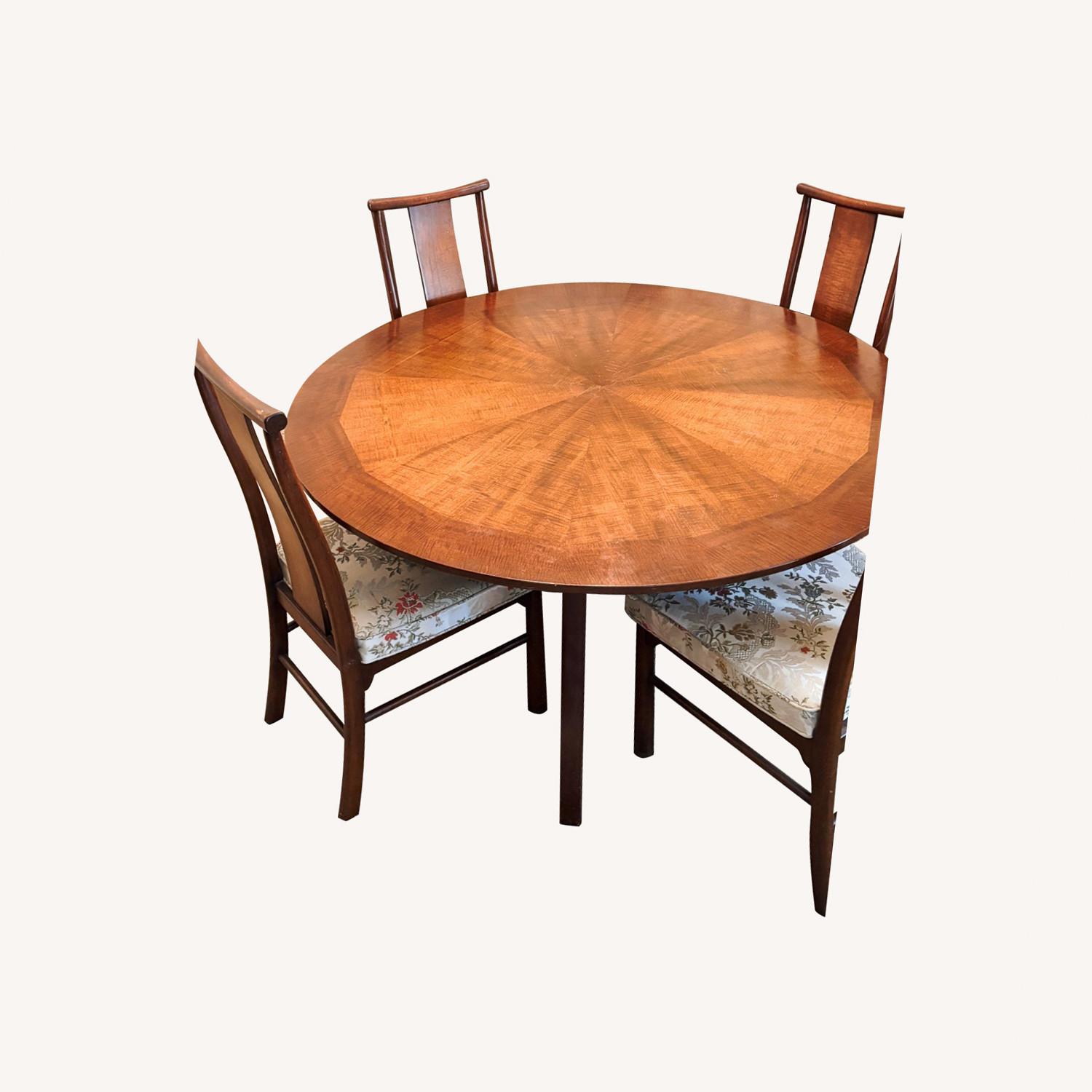 Round Wooden Dining Table Set - image-0