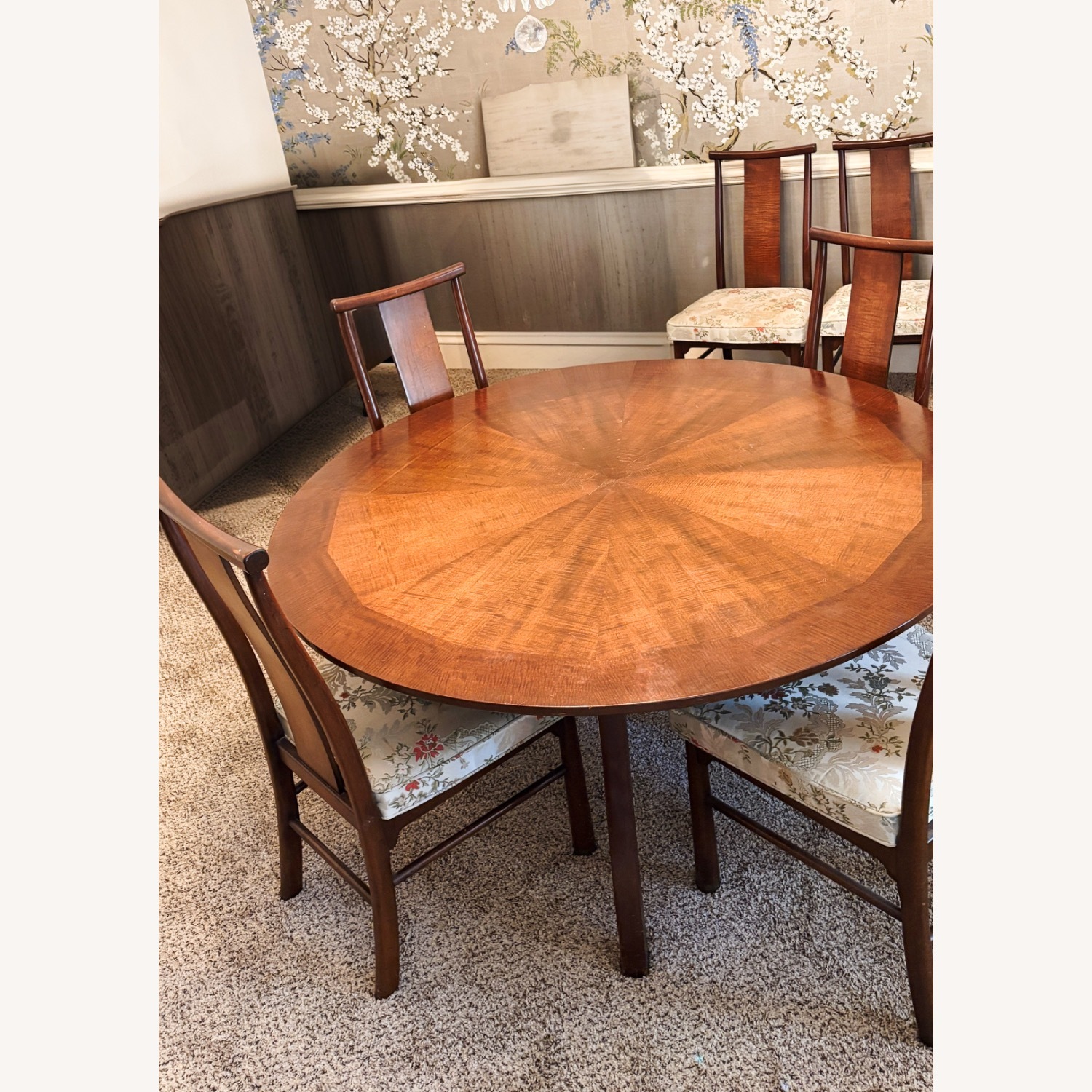 Round Wooden Dining Table Set - image-1