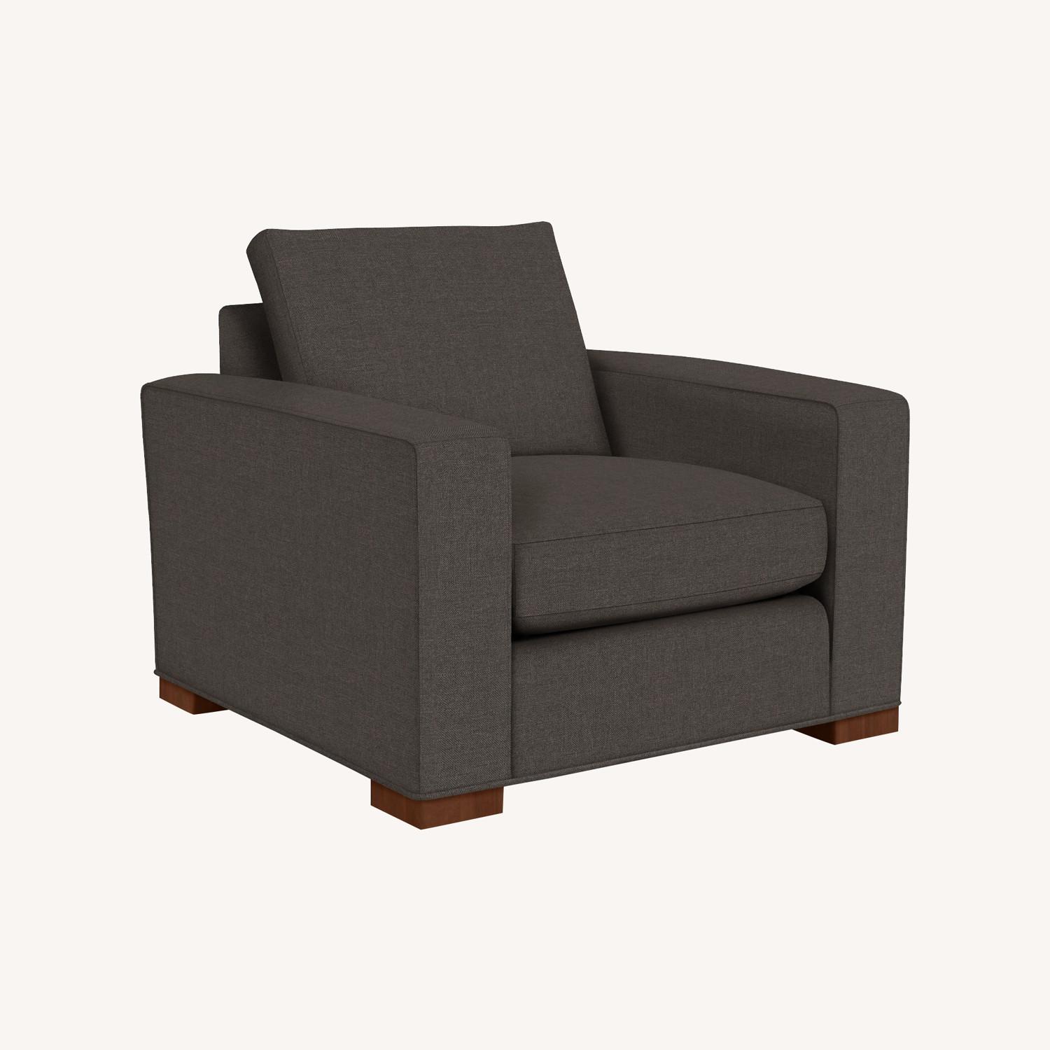 Room & Board Metro Fabric Chair/Ottoman - image-0