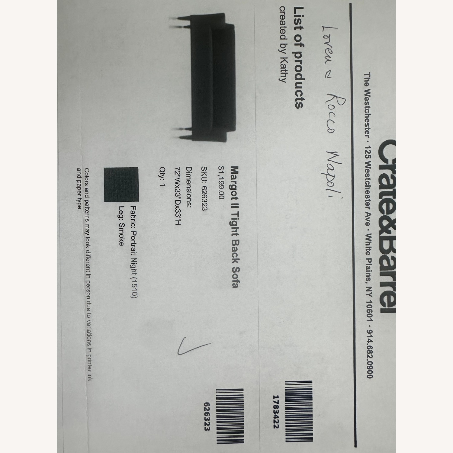 Crate & Barrel Margot II Tight Back Sofa - image-7