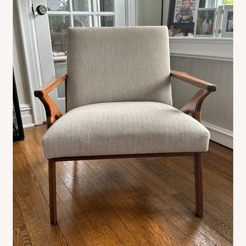 Used Crate & Barrel Cavett Wood Frame Chairs (2) for sale on AptDeco