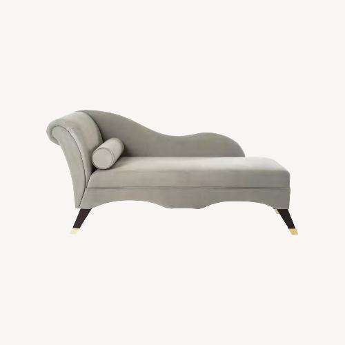 Used Safaviehn Caiden Velvet Chaise W Pillow for sale on AptDeco