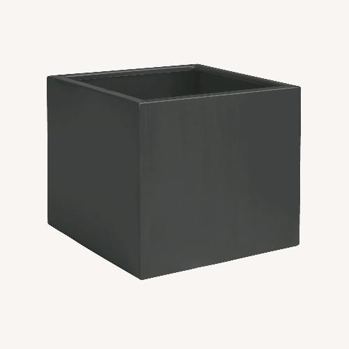 Used Room & Board 16 x 16 x 14 Black Planter for sale on AptDeco