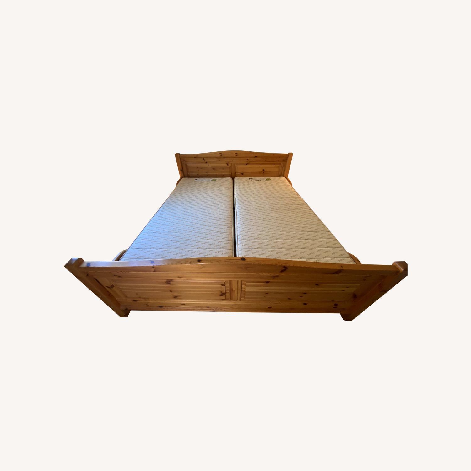 Scandinavian Wood Queen Bed Frame - image-0