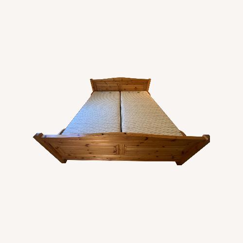 Used Scandinavian Wood Queen Bed Frame for sale on AptDeco