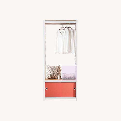 Used Jacobson Coral/White Wardrobe for sale on AptDeco