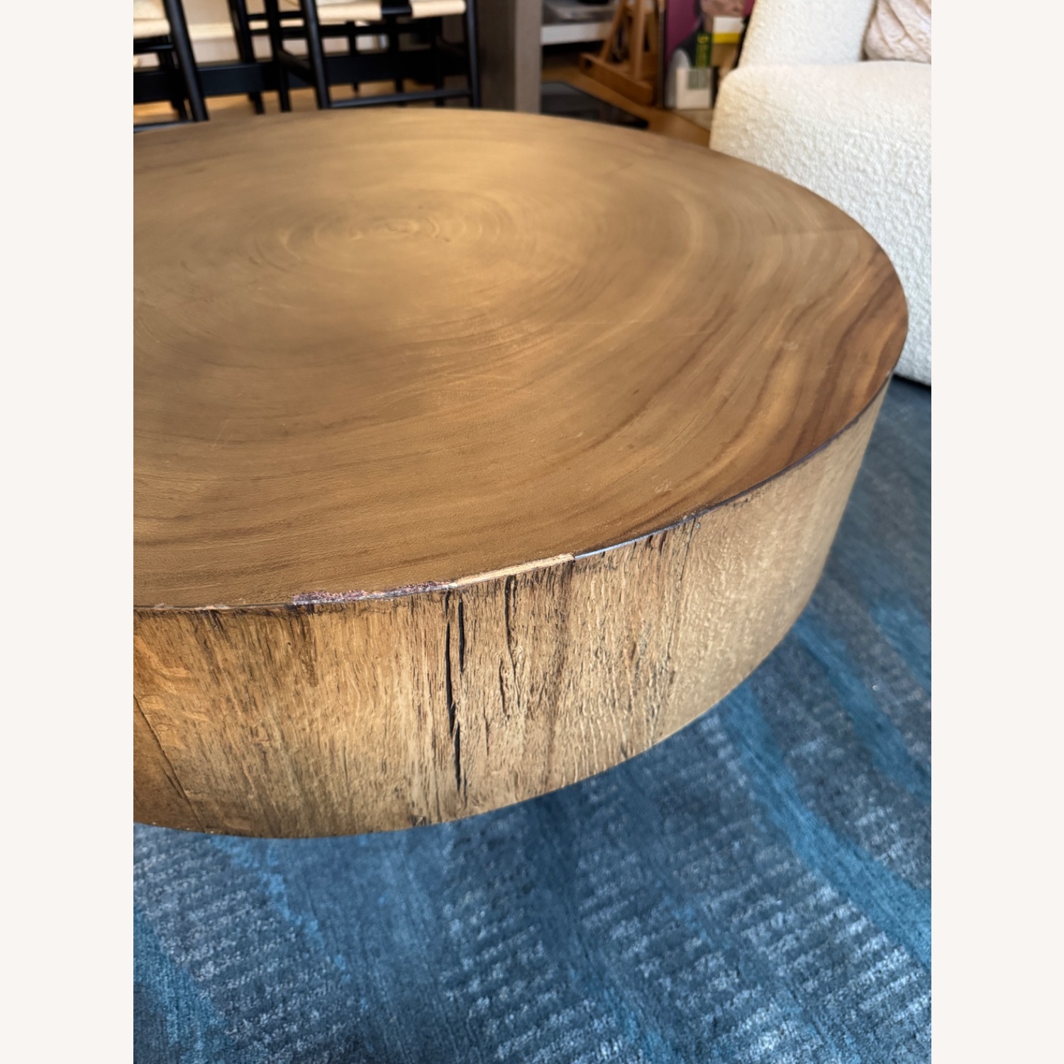 Anthropologie Vintage 36” Round Wood Coffee Table - image-4
