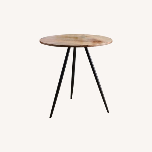 Used West Elm Wren Bistro Table Round 30" Raw Mango for sale on AptDeco