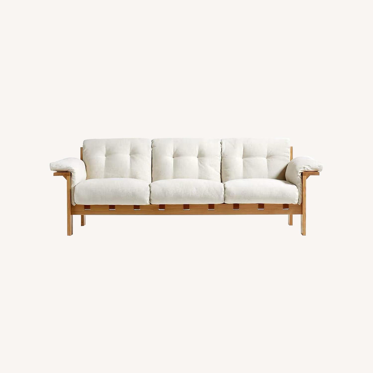 Crate & Barrel Shinonla Runwell Wood Frame Sofa - image-0